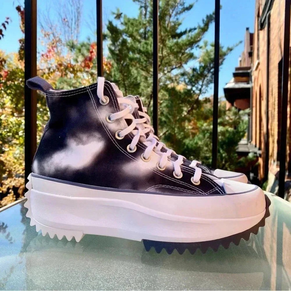 New Converse Run Star Hike Cloud Wash High Top White Sneakers Platform Shoe - Picture 4 of 14